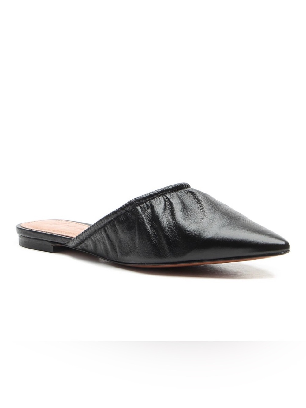 NWOT Vicenza Women's Black Pointed Toe Slip-On U.S. 7 Burnie Leather Mule